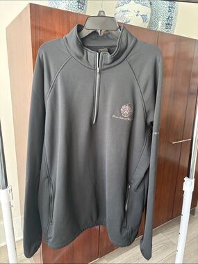 Men's Dunning Golf Trump National Black Quarter-Zip Pullover Sz xl